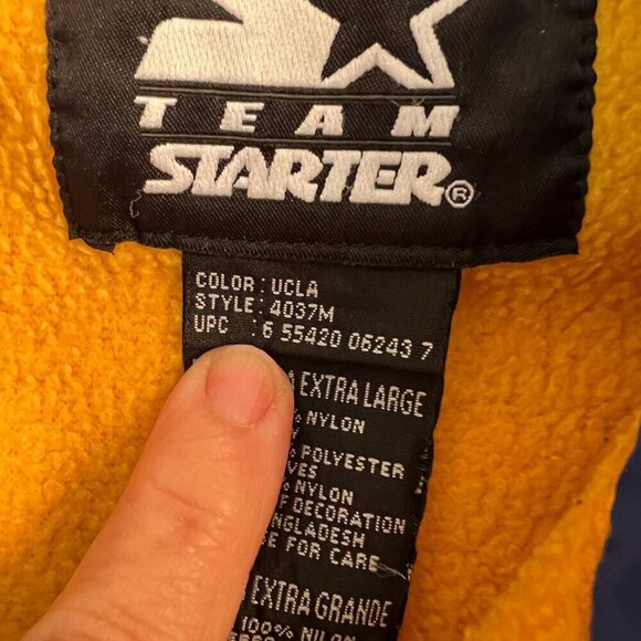 Vintage 90s UCLA BRUINS‎ PUFFER Starter Jacket Size XL Blue Gold Rare - Picture 5 of 12